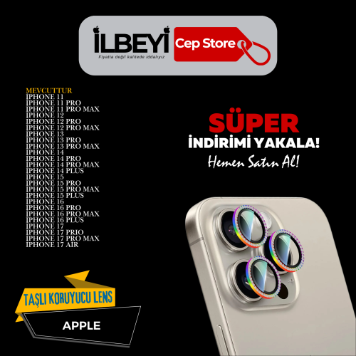 İPHONE TAŞLI KORUYU LENSLER